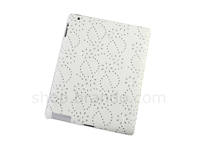 iPad 2 Glittery Leaf Embossed Back Case