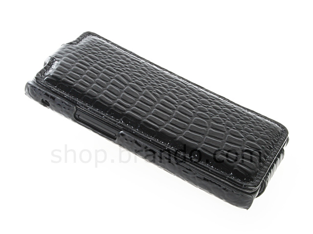 Samsung Galaxy S II Crocodile Flip Top Leather Case