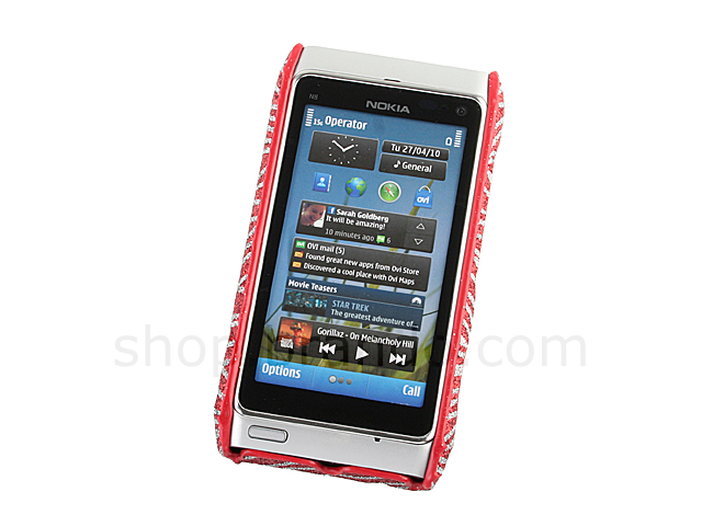 Nokia N8 Glitter Zebra-Stripe Back Case
