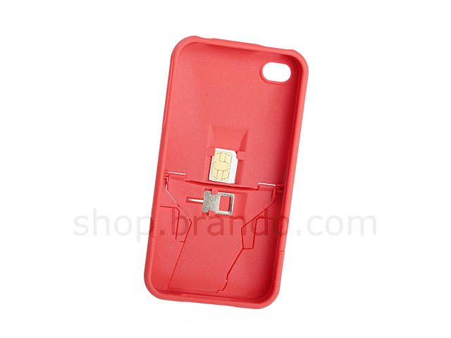 iPhone 4/4S Protective Hard Case with Sim Storage and Ejection Tool