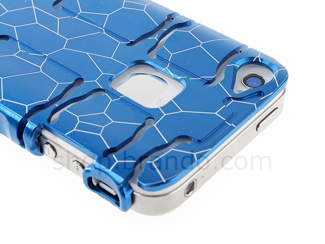 iPhone 4/4S Ergonomic Metallic Protective Back Case
