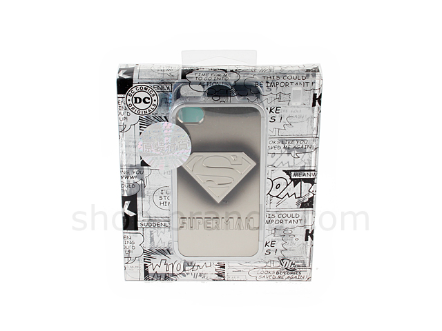 iPhone 4/4S Superman - Superman SILVER-BLACK METALLIC Logo Phone Case (Limited Edition)