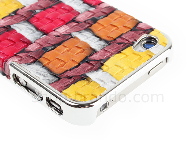 iPhone 4/4S Non-slip Polycarbonate + Fleece Protective Case