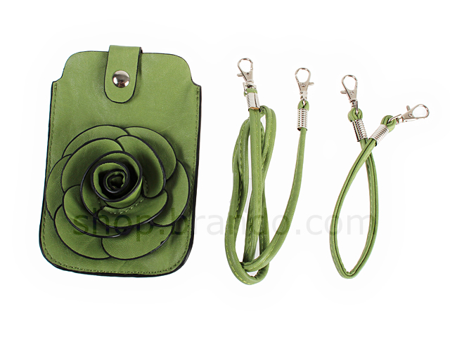Smart Phone 3D Green Rose Carrying Case