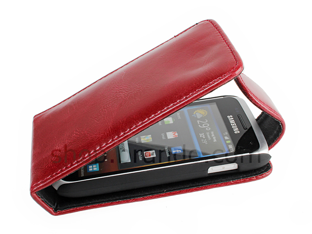 Samsung Galaxy W i8150 Fashionable Flip Top Leather Case