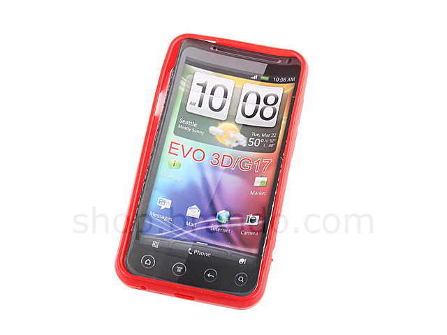 HTC EVO 3D Shiny Dust Coating Silicone Case
