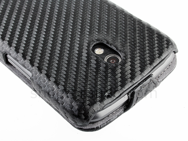 Samsung Galaxy Nexus Twilled Flip Top Leather Case