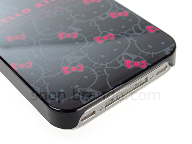 iPhone 4/4S Mini Hello Kitty Print with Pink Ribbon Back Case (Limited Edition)