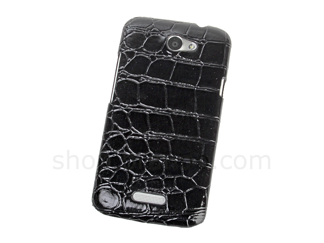 HTC One X Crocodile Leather Back Case