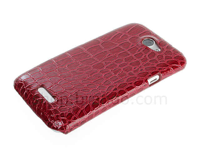 HTC One X Crocodile Leather Back Case