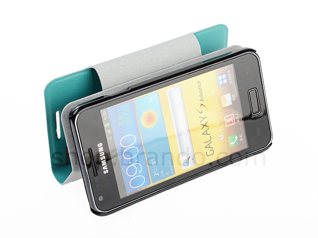 Samsung Galaxy S Advance i9070 Ultra Slim Side Open Leather Case With Display Caller ID And Answer Call