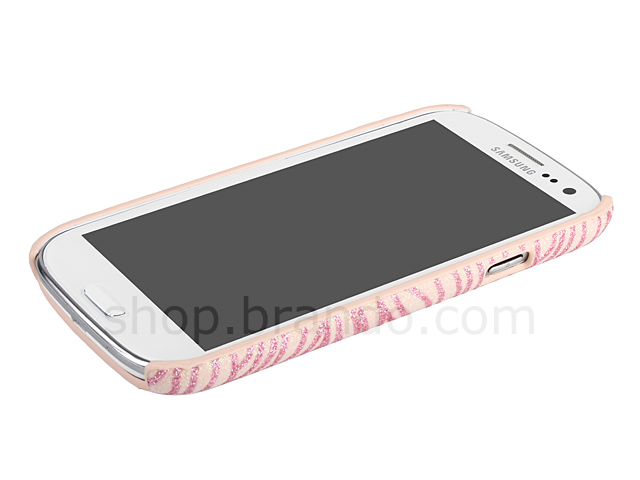 Samsung Galaxy S III I9300 Glitter Zebra-Stripe Back Case