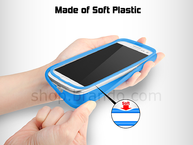 Samsung Galaxy S III I9300 Plastic Case w/ Semi-transparent Face Cover