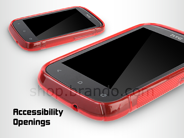 HTC Desire C Wave Plastic Back Case
