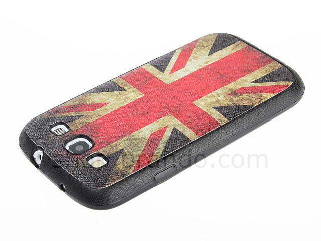 Samsung Galaxy S III I9300 Vintage National Flag Leather Back Case