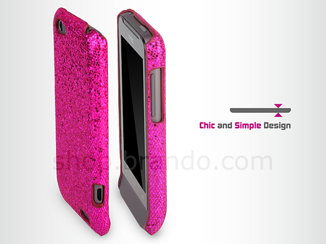 HTC One V Glitter Plactic Hard Case