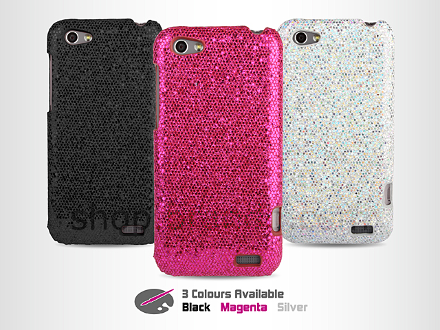 HTC One V Glitter Plactic Hard Case