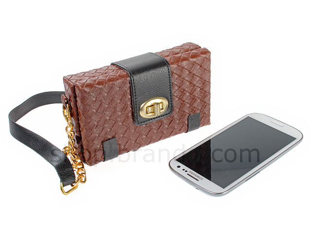 Smart Phone Grand Woven Leather Bag