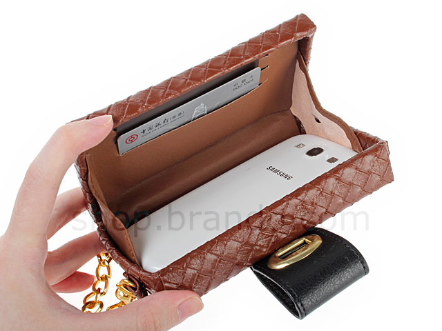 Smart Phone Grand Woven Leather Bag