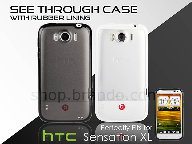 HTC Sensation XL See Through Case with Rubber Lining