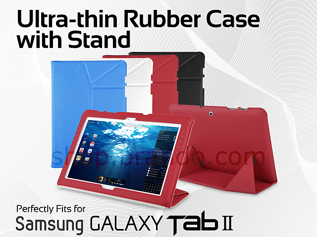 Samsung Galaxy Tab 2 10.1 GT- P5100/P5110 Ultra-thin Rubber Case with Stand