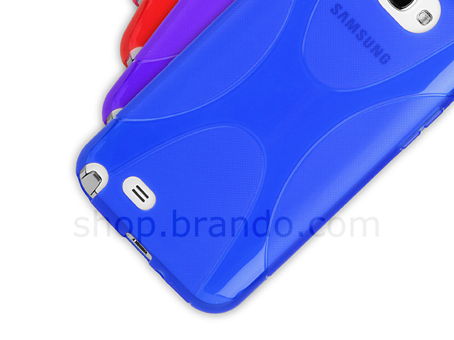 Samsung Galaxy Note II GT-N7100 X-Shaped Plastic Back Case