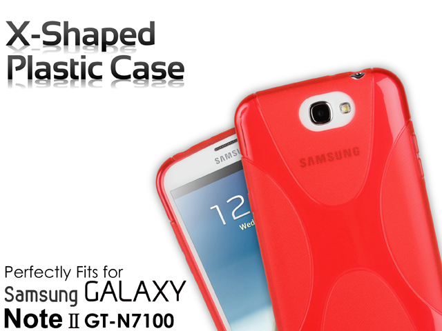Samsung Galaxy Note II GT-N7100 X-Shaped Plastic Back Case