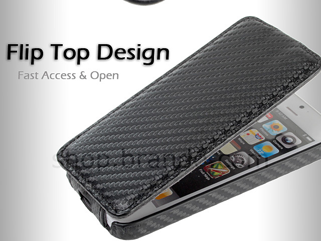 iPhone 5 / 5s / SE Twilled Flip Top Leather Case