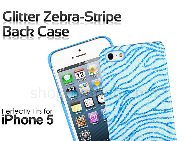 iPhone 5 / 5s / SE Glitter Zebra-Stripe Back Case