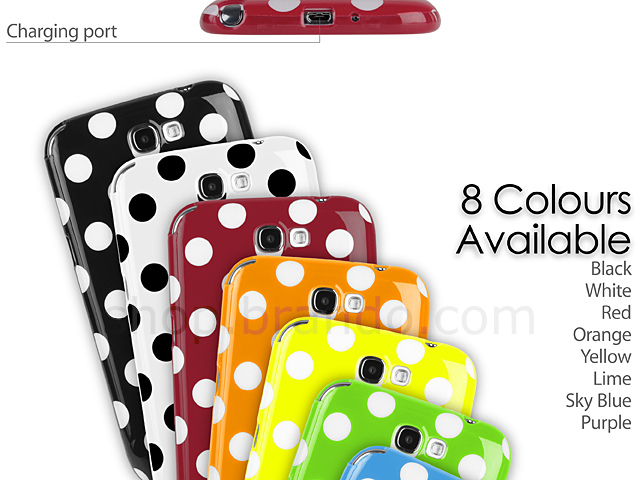 Samsung Galaxy Note II GT-N7100 Polka Dot Soft Case