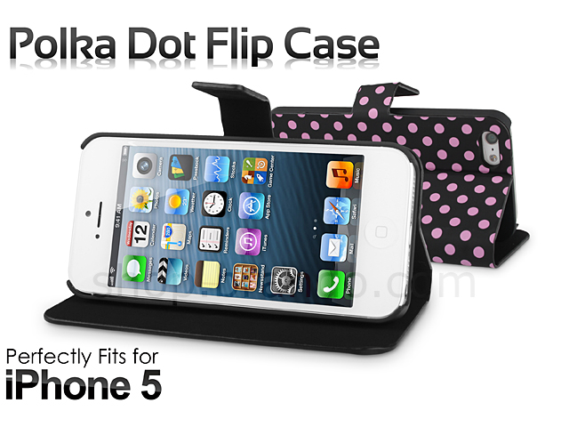 iPhone 5 / 5s Polka Dot Flip Case