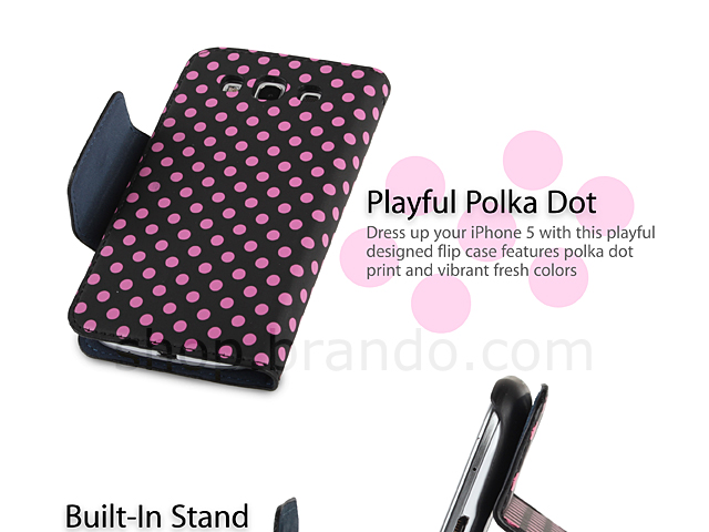 Samsung Galaxy S III I9300 Polka Dot Flip Case