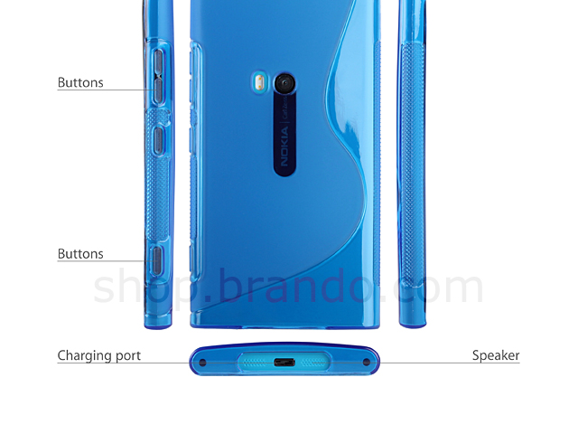 Nokia Lumia 920 Wave Plastic Back Case