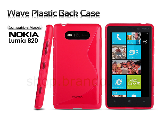 Nokia Lumia 820 Wave Plastic Back Case