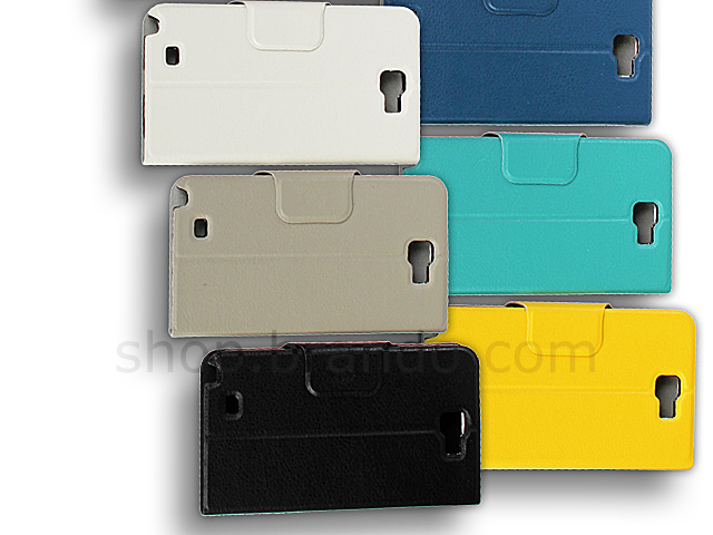 Samsung Galaxy Note II GT-N7100 Ultra Slim Side Open Leather Case With Display Caller ID And Answer Call