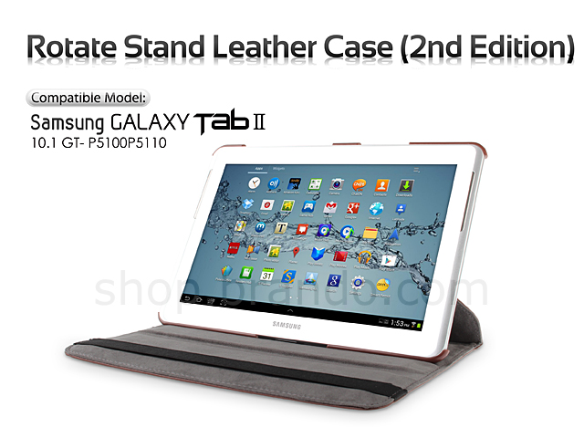 Samsung Galaxy Tab 2 10.1 GT- P5100P5110 Rotate Stand Leather Case (2nd Edition)