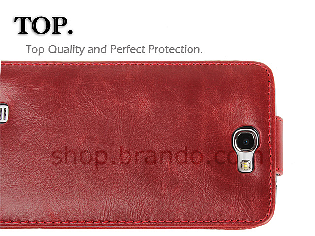 Samsung Galaxy Note II GT-N7100 Fashionable Flip Top Leather Case
