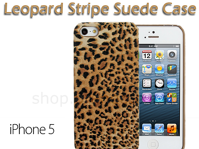 iPhone 5 / 5s / SE Leopard Stripe Suede Case