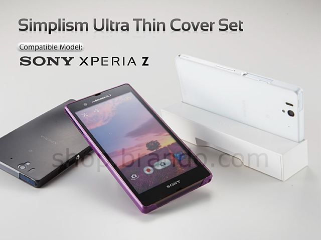 biologie Huichelaar Necklet Simplism Ultra Thin Cover Set for Sony Xperia Z
