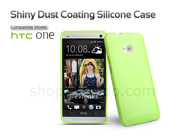 HTC One Shiny Dust Coating Silicone Case