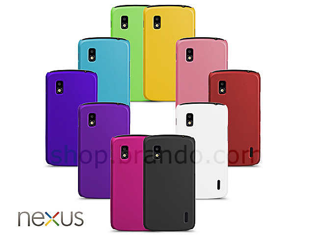 Google Nexus 4 E960 Rubberized Back Hard Case