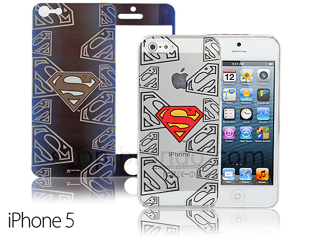 iPhone 5 DC Comics Heroes - Superman Crystal Case + Front/Rear Screen Protector Set (Limited Edition)