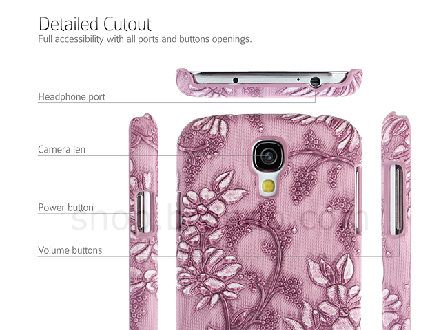 Floral Embroidery Case for Samsung Galaxy S4