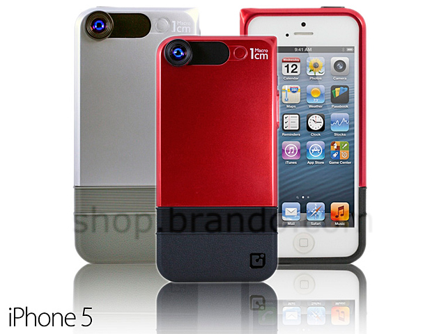 iPhone 5 / 5s Double-Layer Protective Case with 1cm Macro Lens