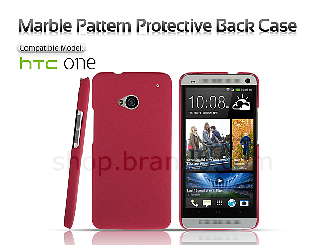 HTC One Marble Pattern Protective Back Case