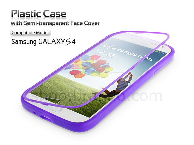 Samsung Galaxy S4 Plastic Case w/ Semi-transparent Face Cover