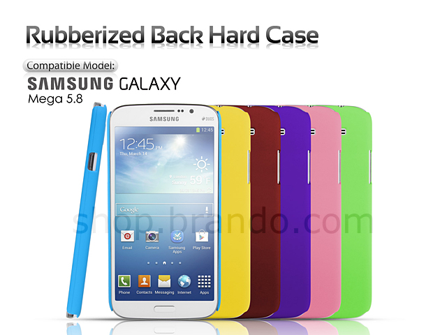 Samsung GALAXY Mega 5.8 DUOS Rubberized Back Hard Case
