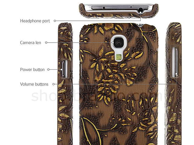 Floral Embroidery Case For Samsung Galaxy S4 mini