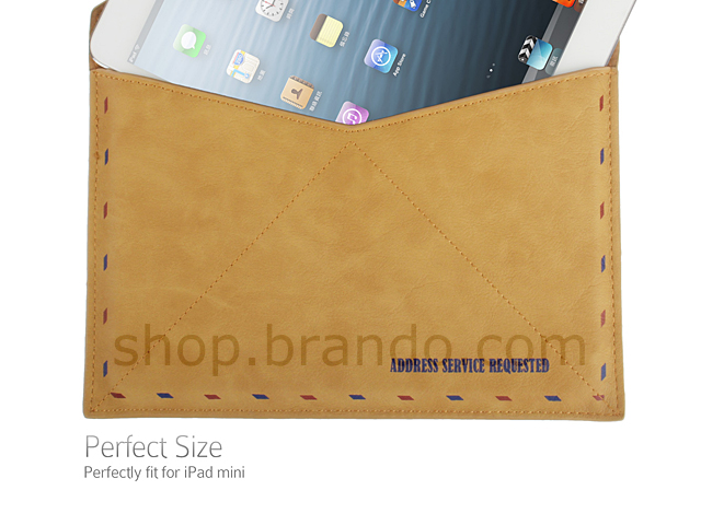 Leather Postcard Pouch For iPad Mini
