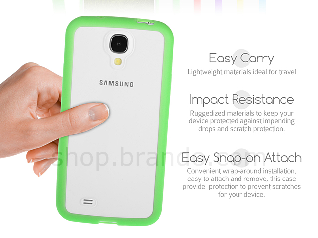 Samsung Galaxy S4 Transparent Case w/ Rubber Lining